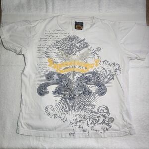 Kids Graphic Tee with Gray and Yellow Accents